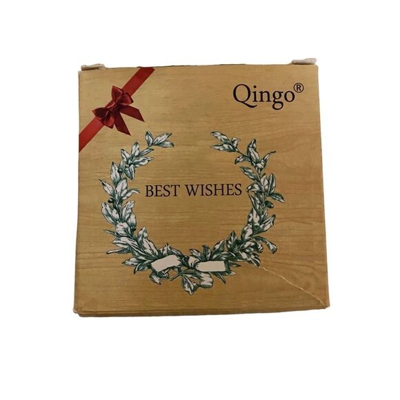 Qingo Novelty Engagement Ring Rhinestone Encrusted Flask Bangle Bracelet OSFM - Picture 3 of 5